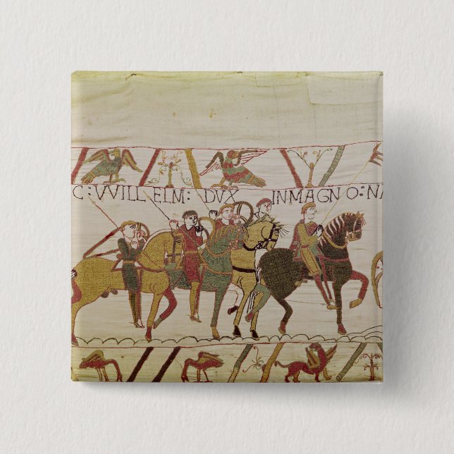 Duke William  Preparing to Sail to Pevensey Pinback Button (Front)