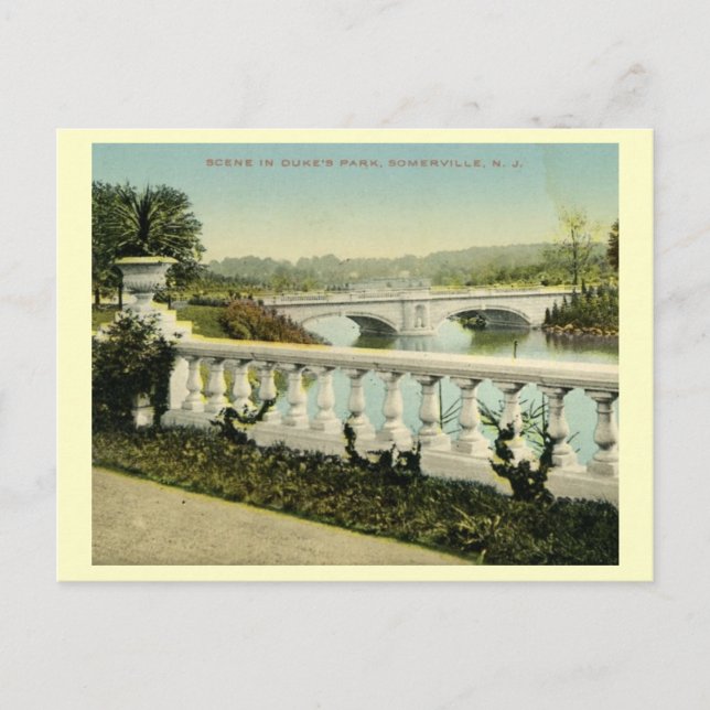 Duke's Park, Somerville, New Jersey 1912 Vintage Postcard (Front)