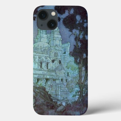 Dulac illustration Arabian palace by moonlight iPhone 13 Case