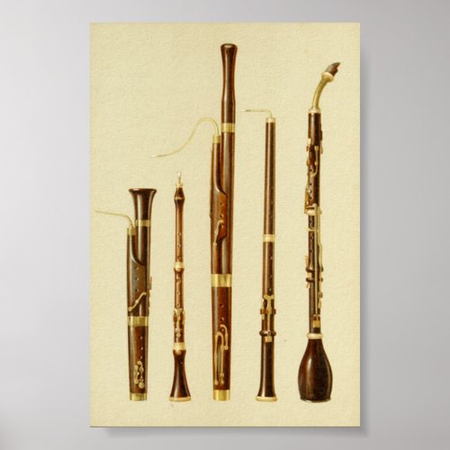 Dulcian Oboe Bassoon Baronite Oboe Poster