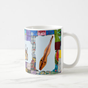 DULCIMER-BLUEGRASS BAND-QUILTED COFFEE MUG