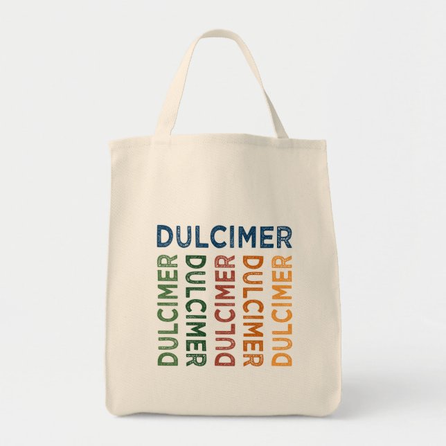 Dulcimer Cute Colorful Tote Bag (Front)