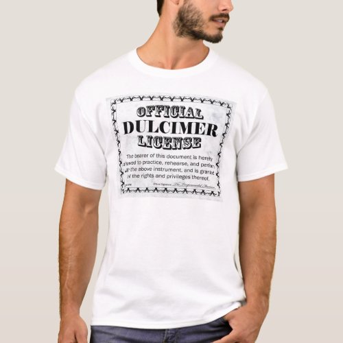 Dulcimer License T_Shirt