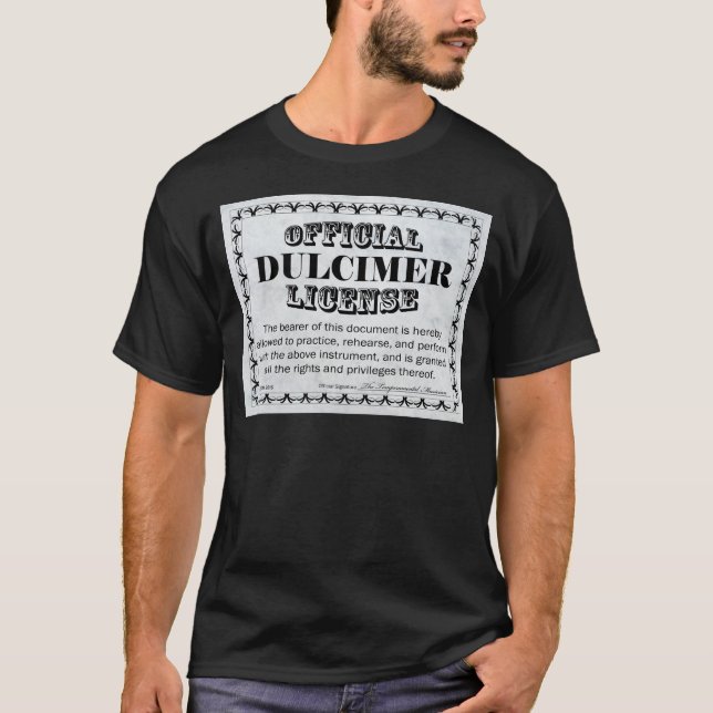 Dulcimer License T-Shirt (Front)