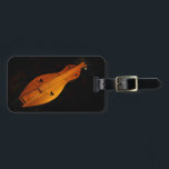 Dulcimer Luggage Tag<br><div class="desc">Easily customize the text on the back of this luggage tag which features the lovely dulcimer. It has golden brown colors and pretty heart shaped sound holes. The Appalachian dulcimer (or mountain dulcimer, fretted dulcimer) is a fretted string instrument of the zither family. The body extends the length of the...</div>