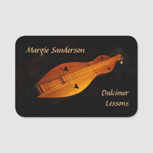 Dulcimer Music Lessons Name Tag