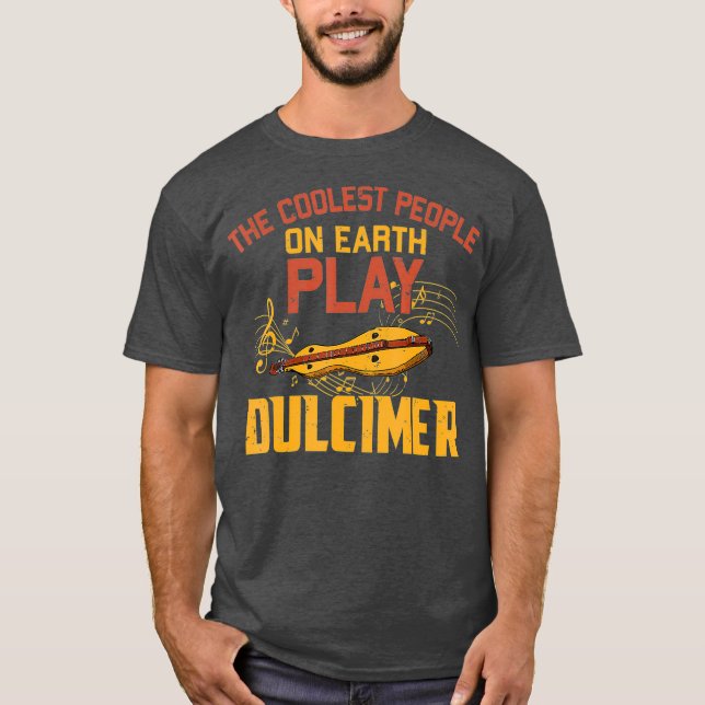 Dulcimer Music Lover Mountain Dulcimer Player T-Shirt (Front)