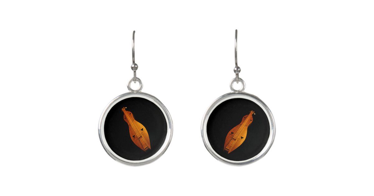Dulcimer Musical Instruments Drop Earrings Zazzle