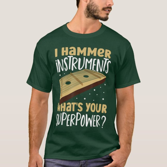Dulcimerist Dulcimers Music Hammered Dulcimer vint T-Shirt (Front)