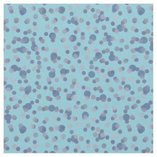 dull blue, cornflower blue and gray polka dots fabric