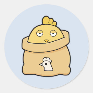 Dull Chick, Full Bag Classic Round Sticker