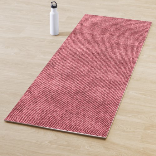 Dull Red Denim Pattern Yoga Mat