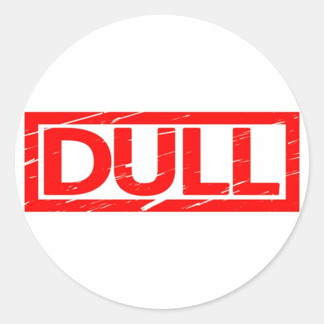 Dull Stamp Classic Round Sticker (Front)