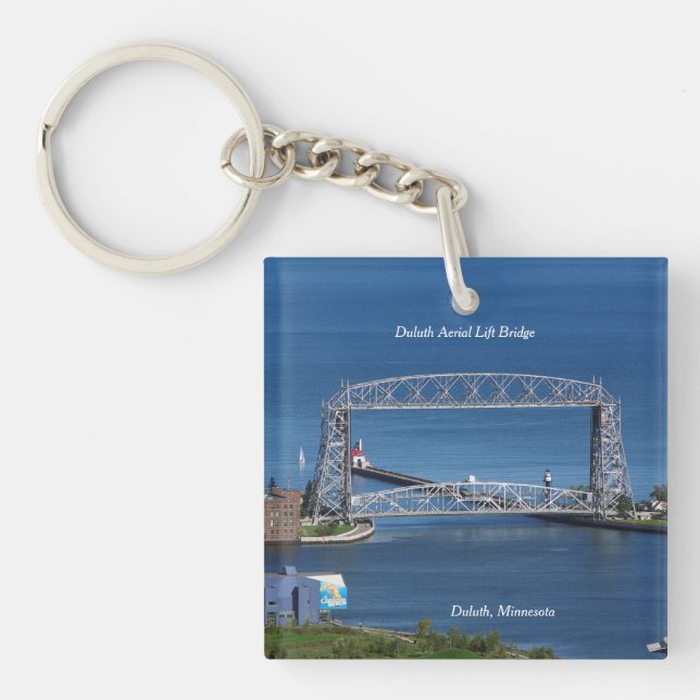 Duluth Aerial Lift Bridge acrylic key chain (Front)