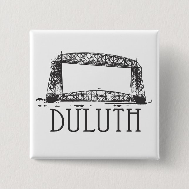 Duluth Aerial Lift Bridge Button (Front)
