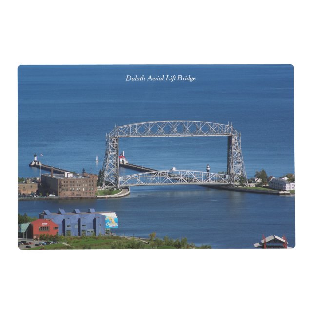 Duluth Aerial Lift Bridge double sided laminated Placemat (Front)
