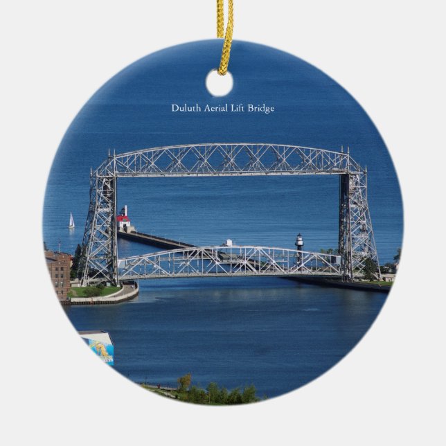 Duluth Aerial Lift Bridge double sided ornament (Front)