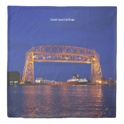 Duluth Aerial Lift Bridge  John G Munson Duvet Cover