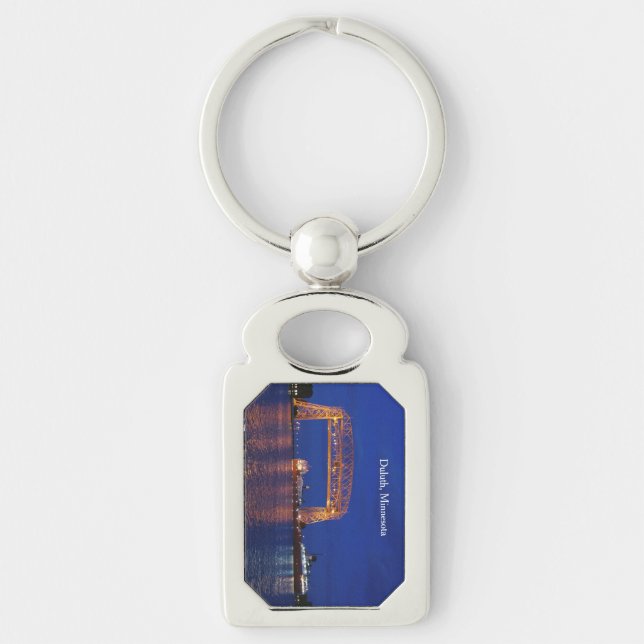 Duluth Aerial Lift Bridge & John G. Munson Keychain (Front)