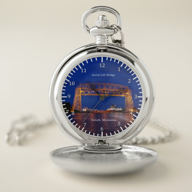 Duluth Aerial Lift Bridge & John G Munson Pocket Watch (Inside)