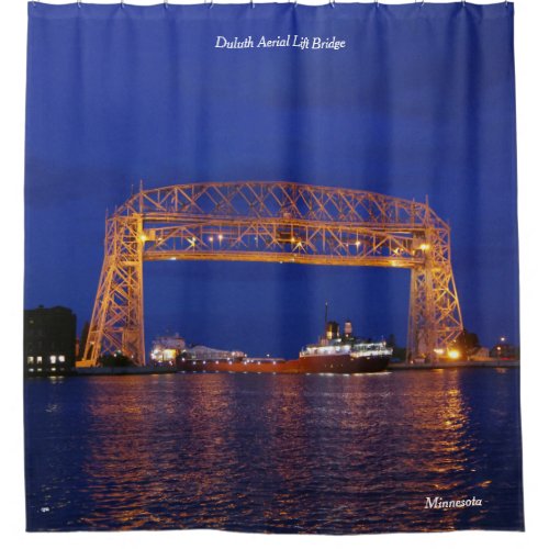 Duluth Aerial Lift Bridge  John G Munson Shower Curtain