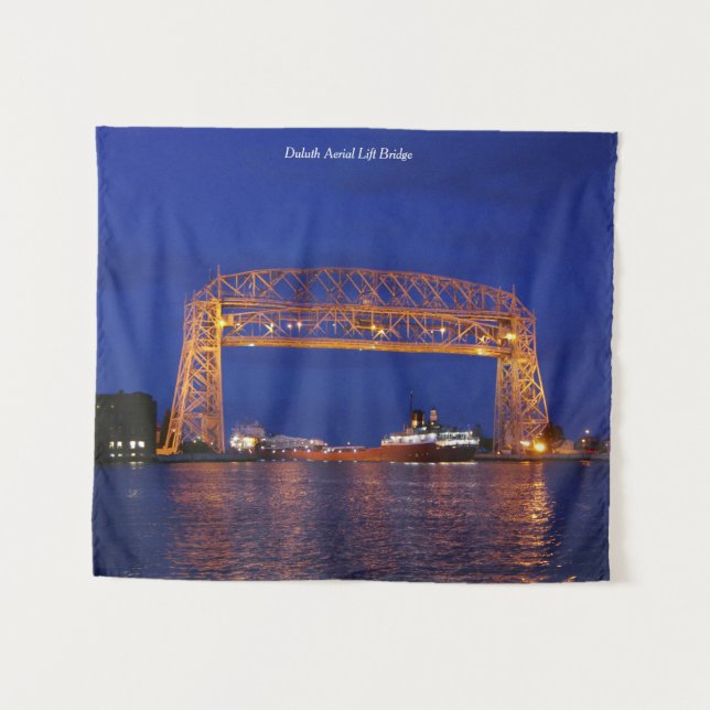 Duluth Aerial Lift Bridge & John G. Munson Tapestry (Front (Horizontal))