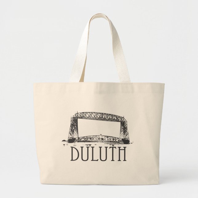 Duluth Aerial Lift Bridge Large Tote Bag (Front)