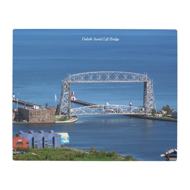 Duluth Aerial Lift Bridge metallic wall art (Front)