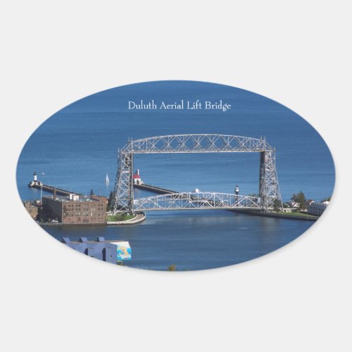 Duluth Aerial Lift Bridge rectangle Oval Sticker