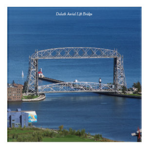 Duluth Aerial Lift Bridge square acrylic wall art
