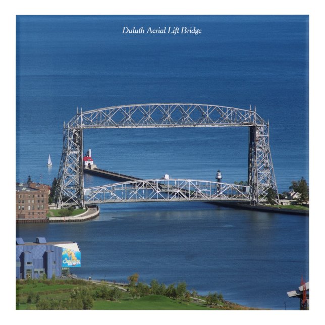 Duluth Aerial Lift Bridge square acrylic wall art (Front)