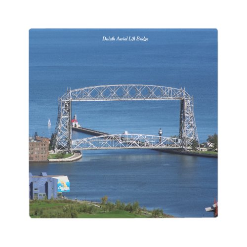 Duluth Aerial Lift Bridge square metal wall art