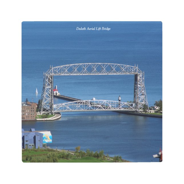 Duluth Aerial Lift Bridge square metal wall art (Front)