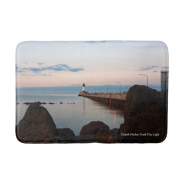 Duluth Harbor North Pier Light Bath mat (Front)