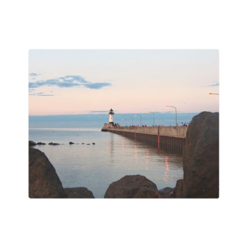 Duluth Harbor North Pier Light metal wall art