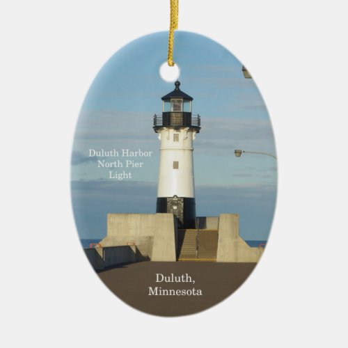 Duluth Harbor North Pier Light oval ornament