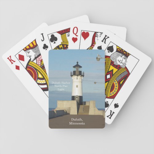 Duluth Harbor North Pier Light playing cards