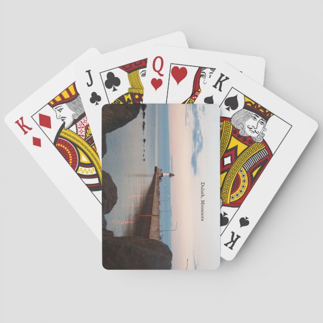 Duluth Harbor North Pier Light playing cards (Back)