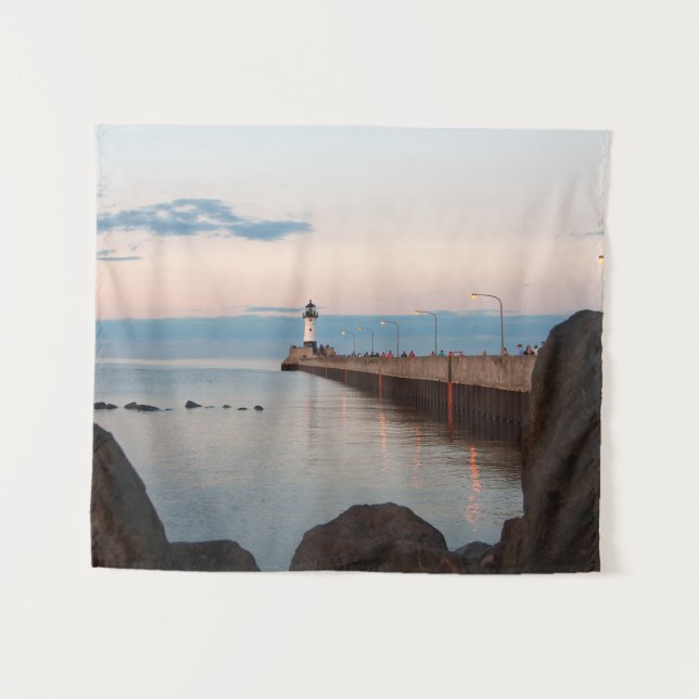 Duluth Harbor North Pier Light tapestry (Front (Horizontal))