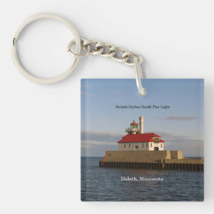 Duluth Harbor South/North Pierhead lights keychain