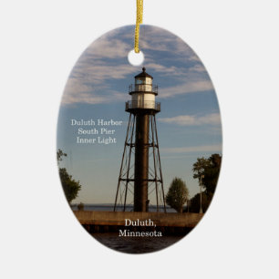 Duluth Harbor South Pier Inner Light oval ornament