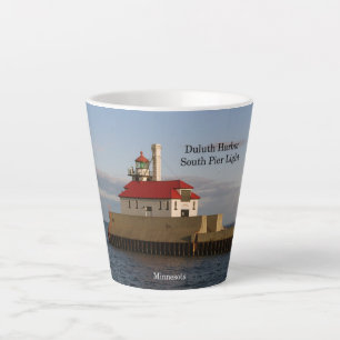 Duluth Harbor South Pier Light latte mug