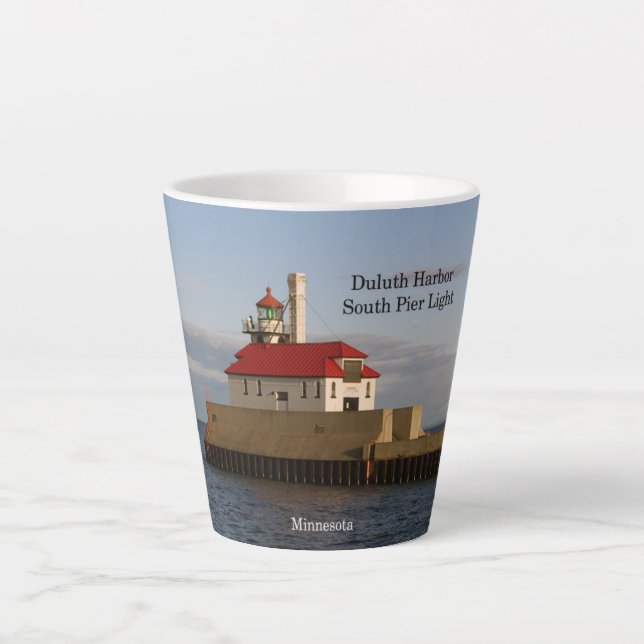 Duluth Harbor South Pier Light latte mug (Front)