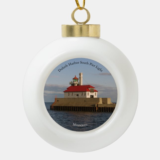 Duluth Harbor South Pier Light ornament (Front)