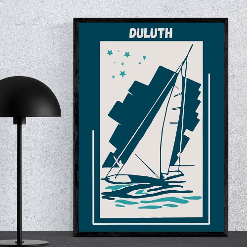 Duluth in Minessota _ Vintage Sailing Poster