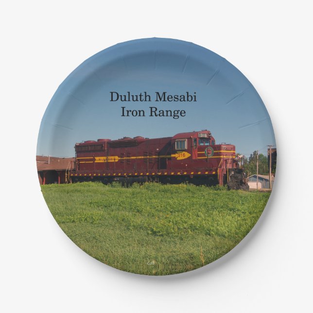 Duluth Mesabi Iron Range Eng 316 paper plate (Front)