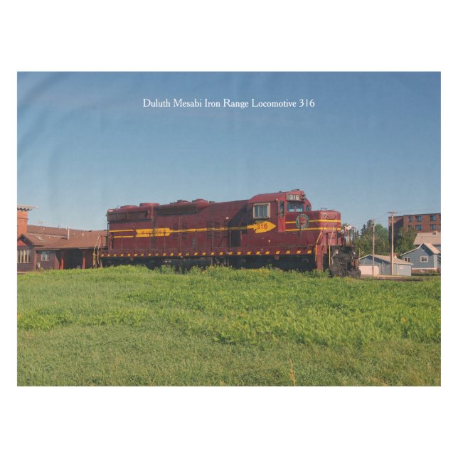 Duluth Mesabi Iron Range Locomotive 316 tablecloth (Front (Horizontal))