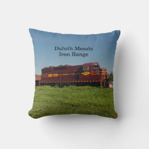 Duluth Mesabi Locomotive 316 square pillow