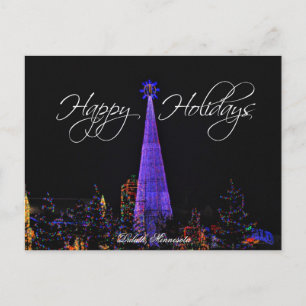 Duluth Minnesota Christmas Lights Postcard