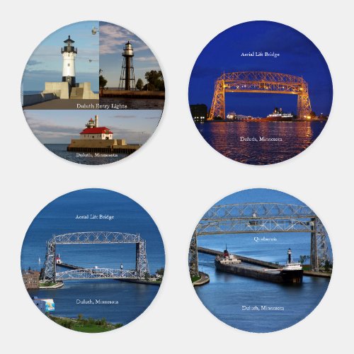 Duluth Minnesota nautical coaster set